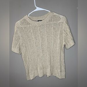 Bobeau Women's Cream Knit Top Size M
